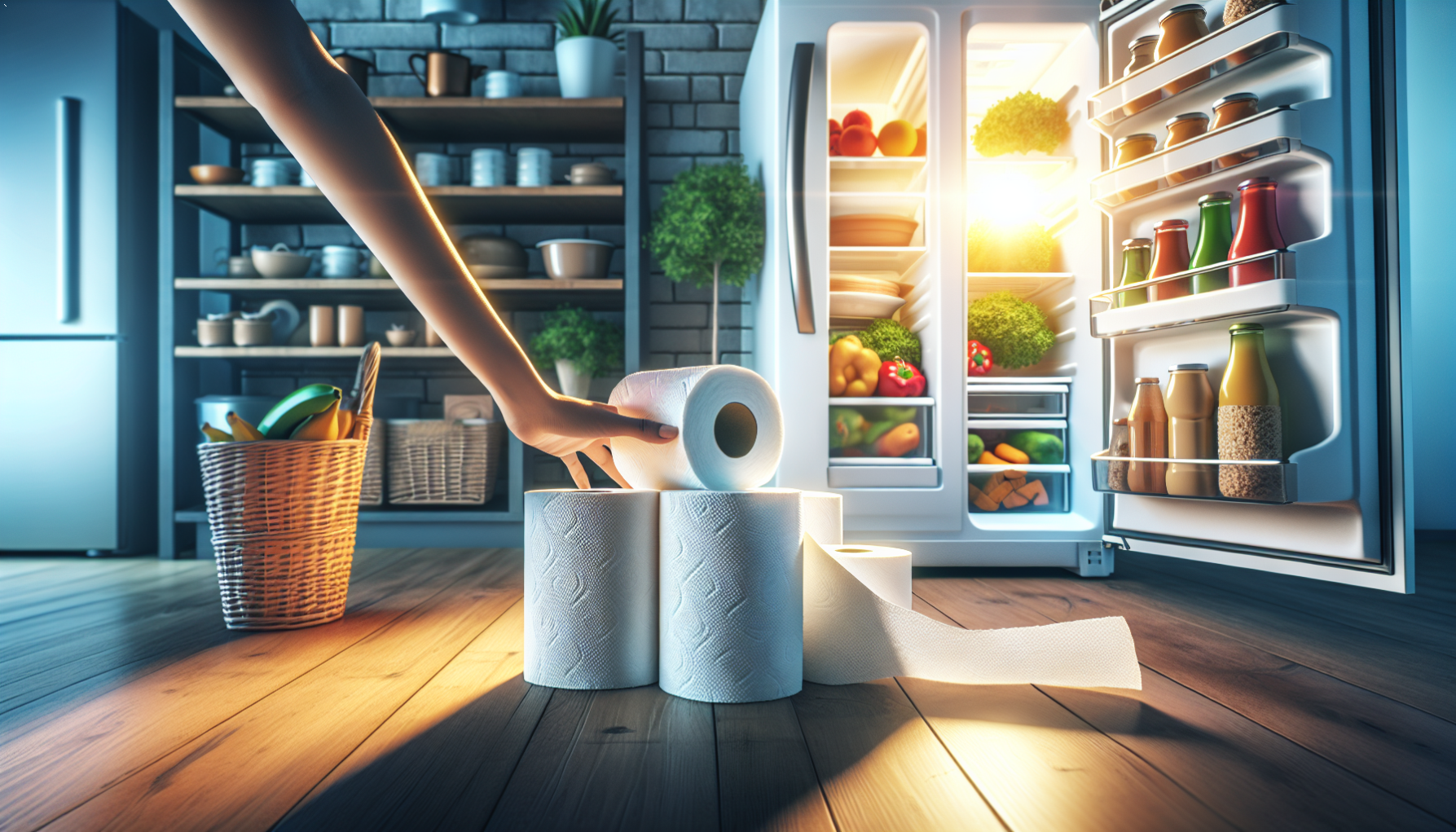 رفع بوی بد یخچال با یک رول دستمال! (شاید جادو باشد)