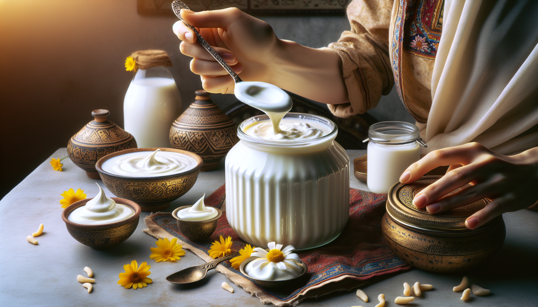 ماست خانگی چکیده با یک قاشق (راز کیفیت رستورانی)