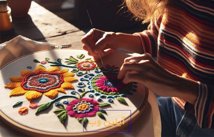 روش های گلدوزی روی پارچه با سوزن