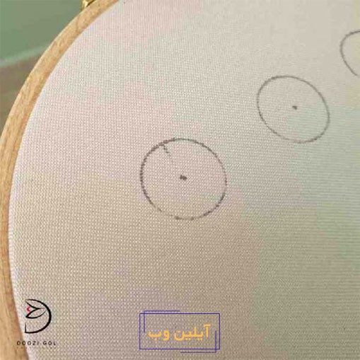دوخت رز عنکبوتی در گلدوزی برزیلی گام اول