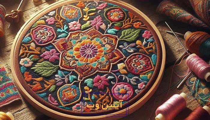 آموزش گلدوزي روي نمد