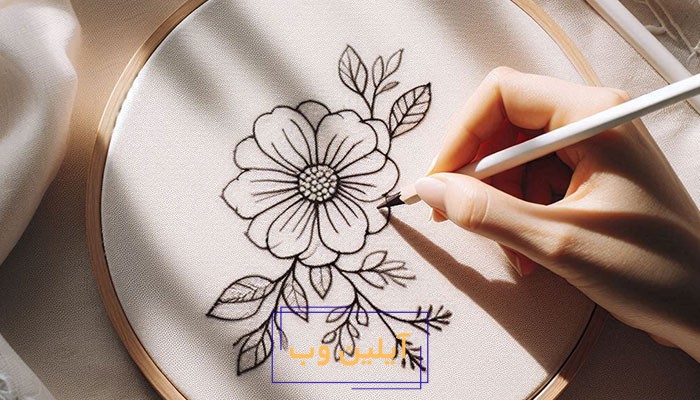 آمادهسازی پارچه برای گلآیلین وب ساده روی پارچه