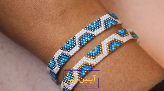 آموزش مرحله به مرحله ساخت دستبند منجوقی با سوزن