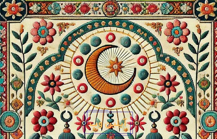 طرح خام گلدوزی جانماز