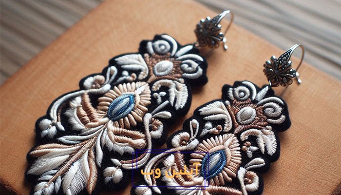 آموزش ساخت گوشواره گلدوزی در خانه