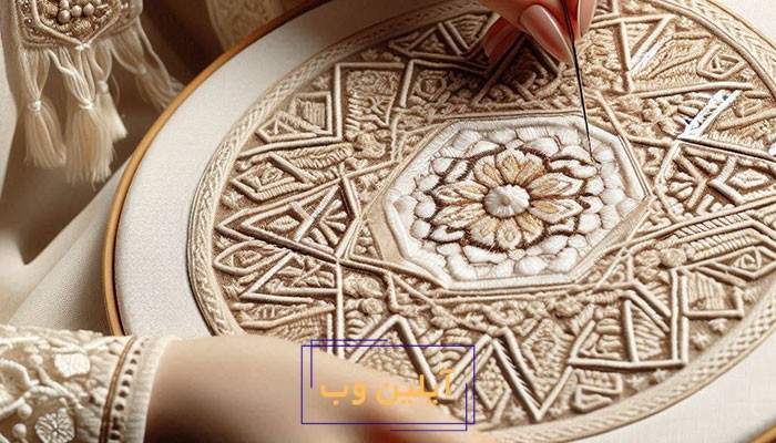 مراحل اجرای خامه‌دوزی 