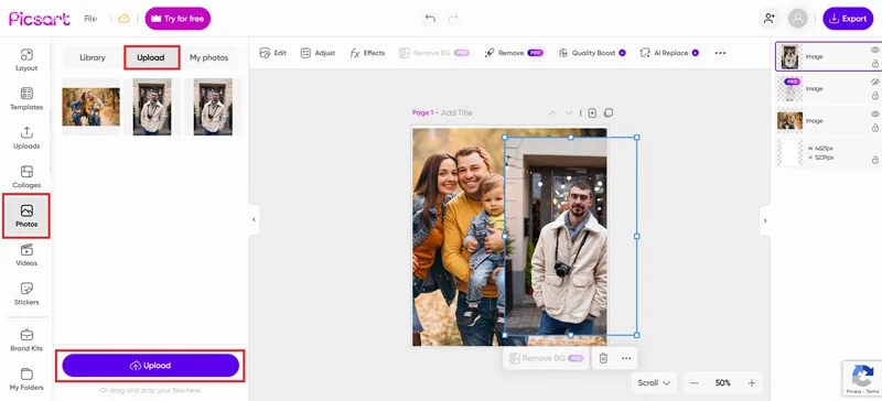 اضافه کردن شخص به عکس با هوش مصنوعی Picsart