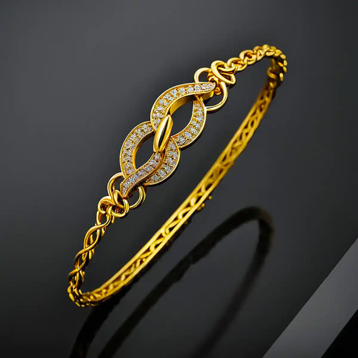 بنگل طلا شیک دخترانه