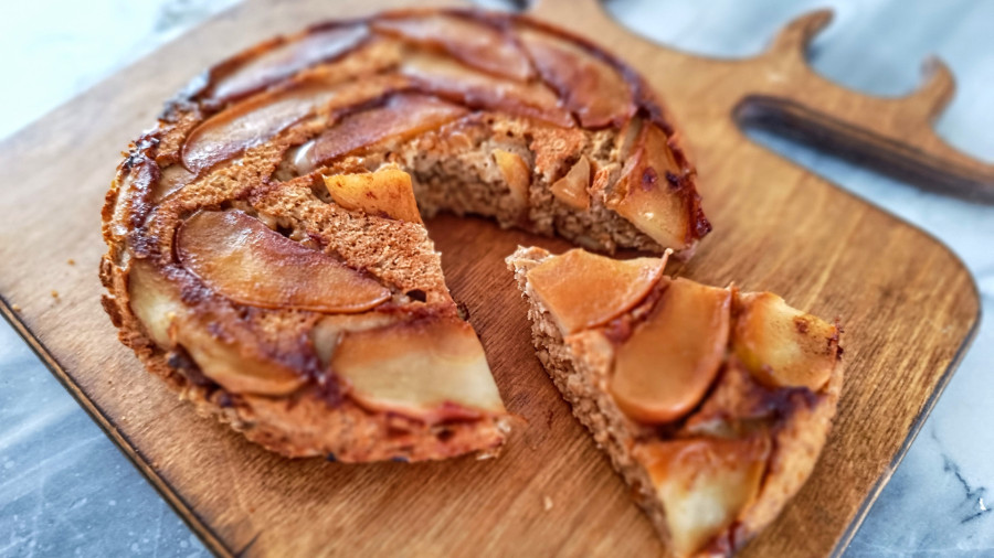 آموزش پخت کیک سیب رژیمی با جو دوسر پرک | خوشمزه و لذیذ