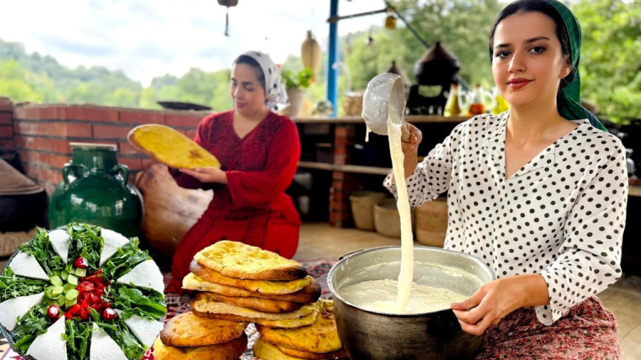 زندگی روستایی:طرز تهیه پنیر و ماست و پخت نان محلی