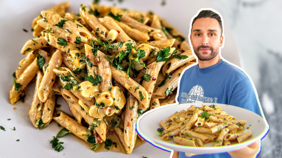 طرز تهیه پاستا سیر و جعفری راحت و آسان