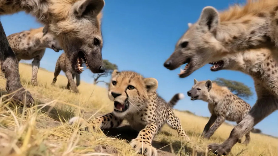 مستند رازبقا جدید - حیات وحش - حیوانات ، حمله کفتارها به توله پلنگ