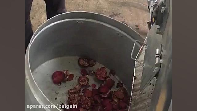 نحوه آبگیری انار و زرشک با دستگاه آبگیری چندکاره