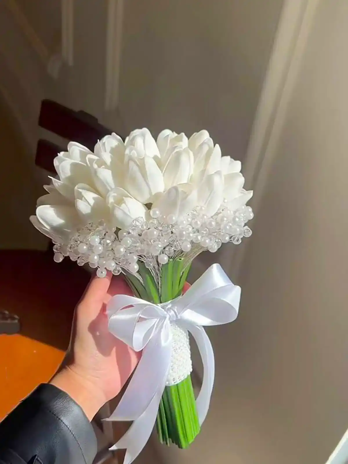 دسته گل سفید شیک