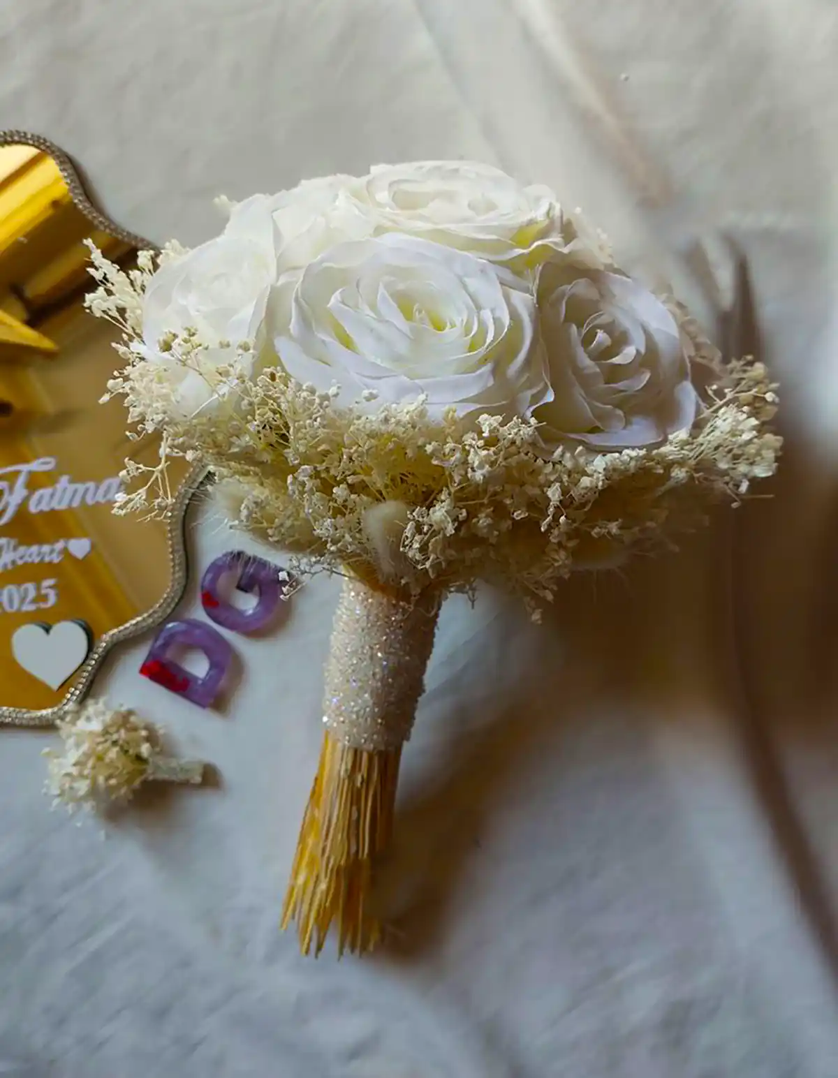 دسته گل سفید شیک