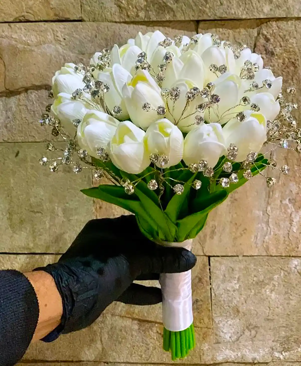 دسته گل سفید شیک