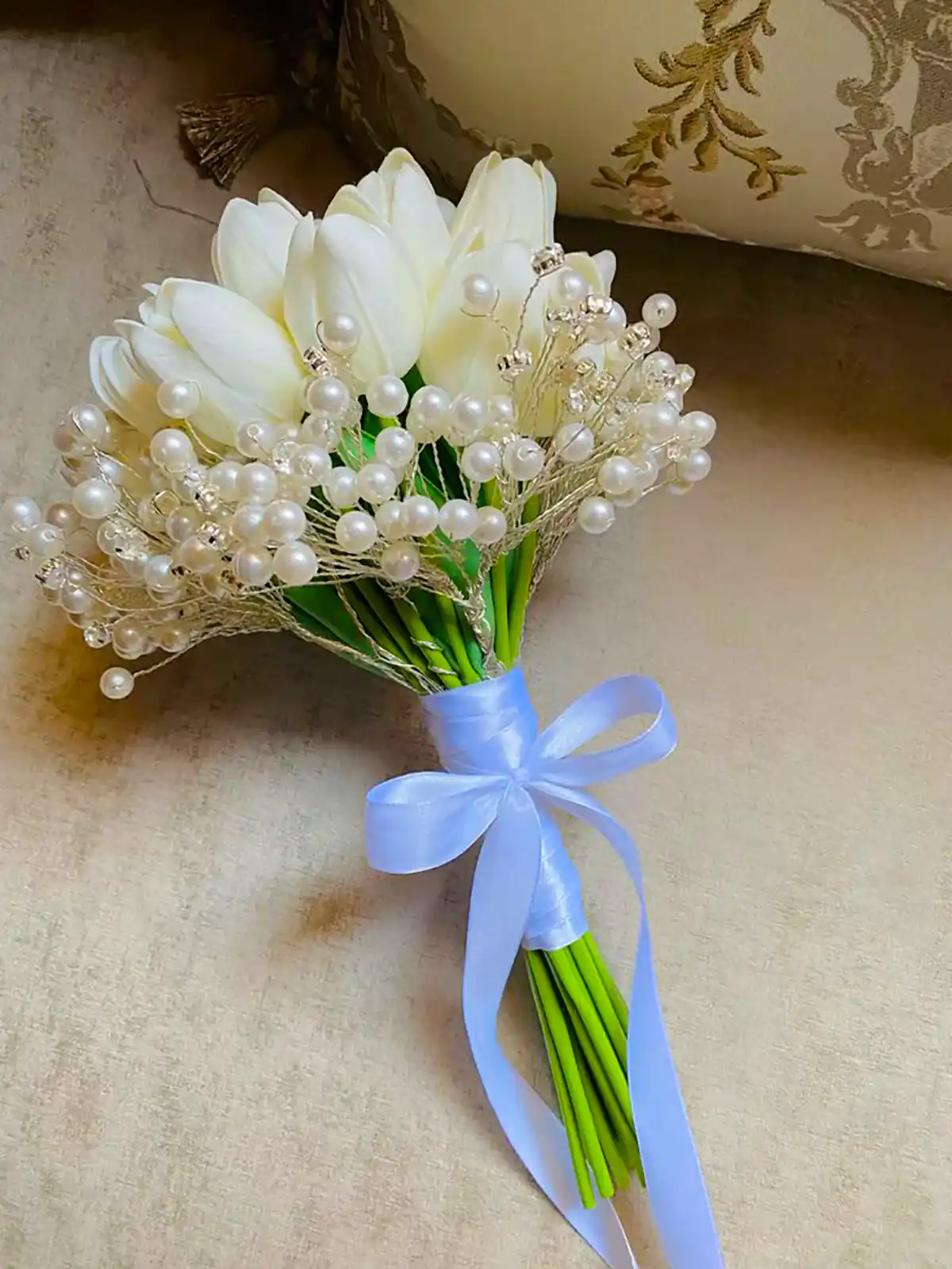 دسته گل سفید شیک