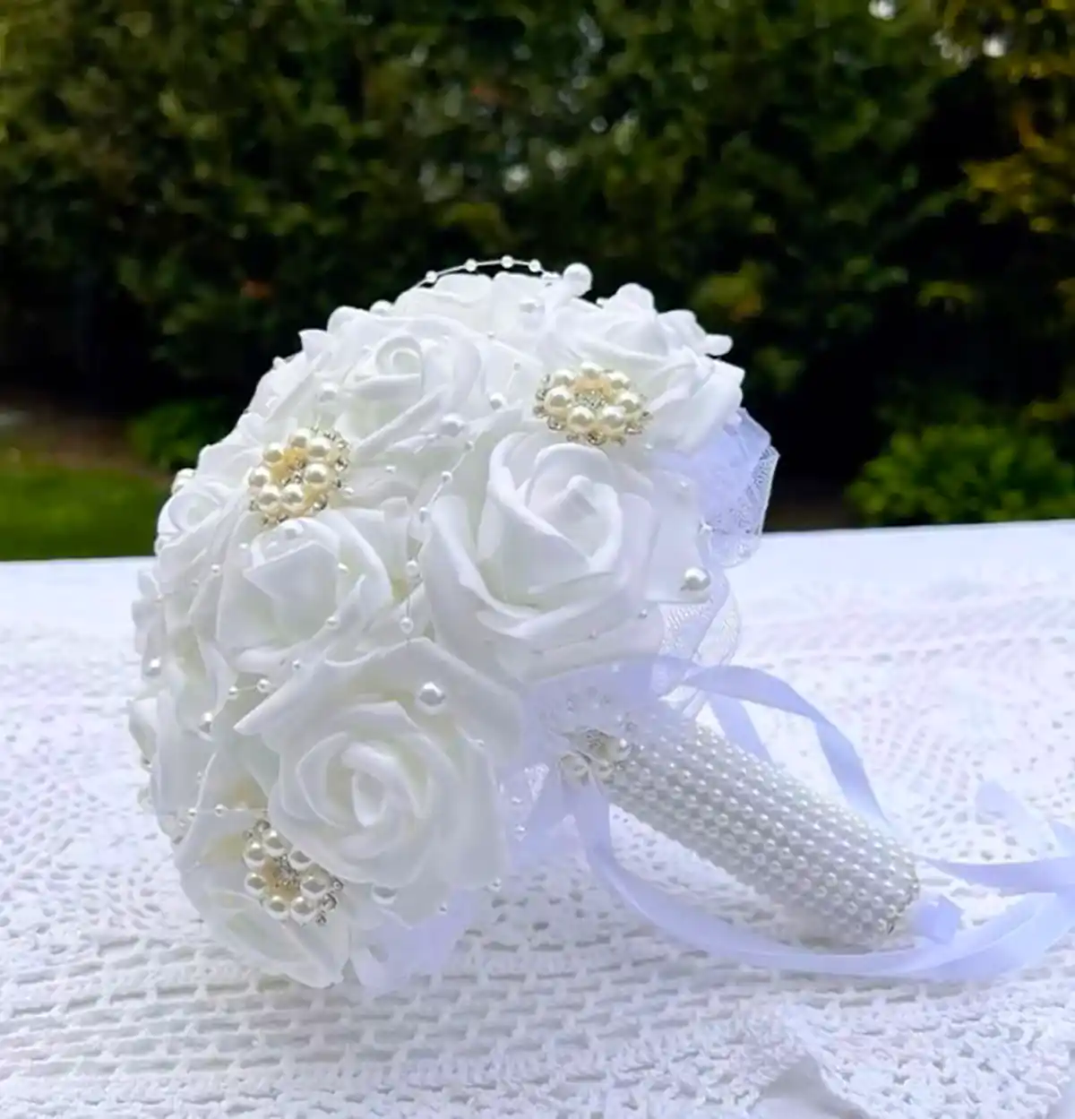 دسته گل سفید شیک