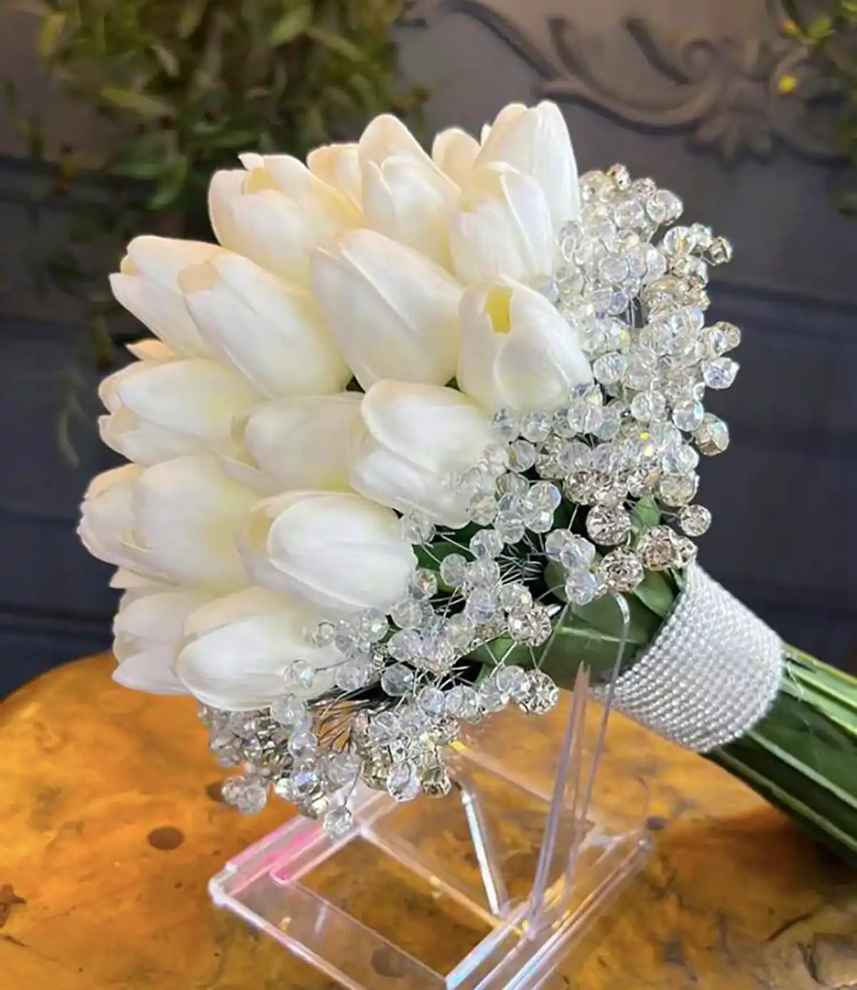 دسته گل سفید شیک