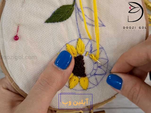 آموزش برزیلی گلآیلین وب آفتابگردان