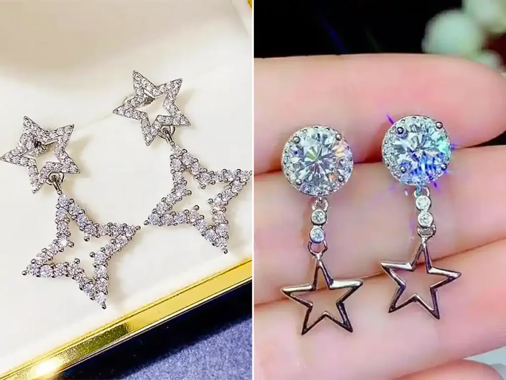 گوشواره نقره ستاره ای