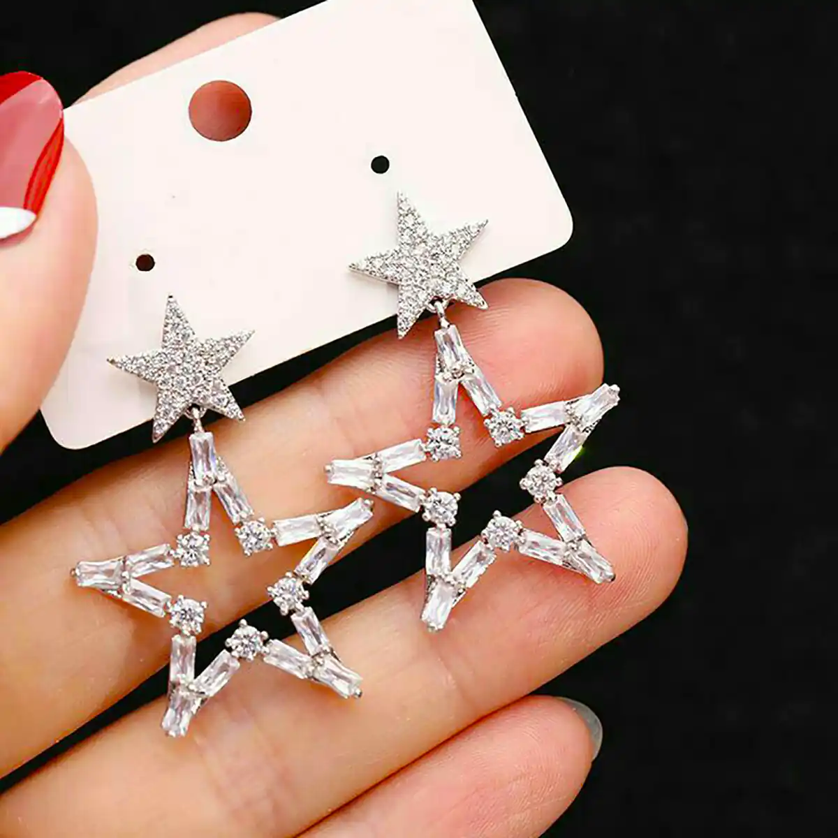 گوشواره نقره ستاره ای