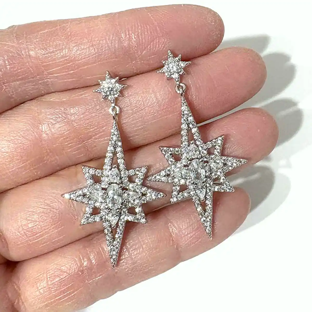 گوشواره نقره ستاره ای