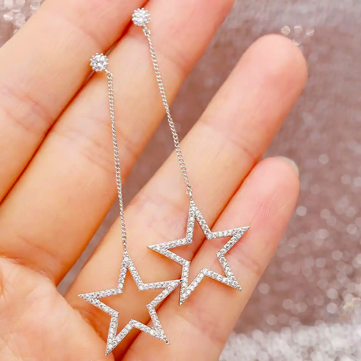 گوشواره نقره ستاره ای