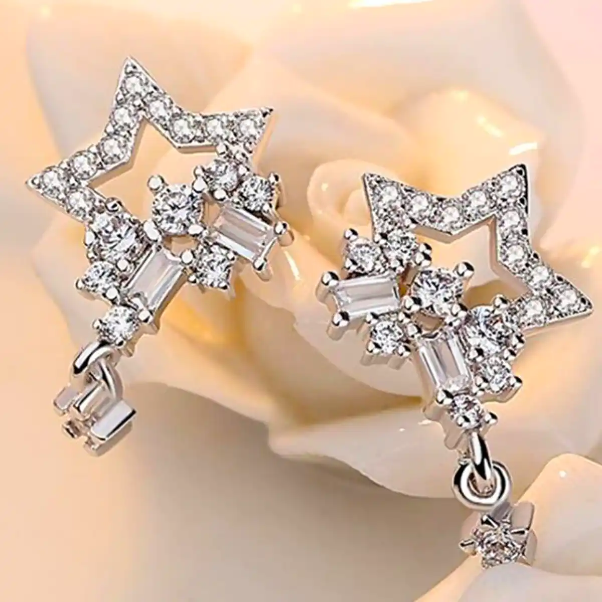 گوشواره نقره ستاره ای