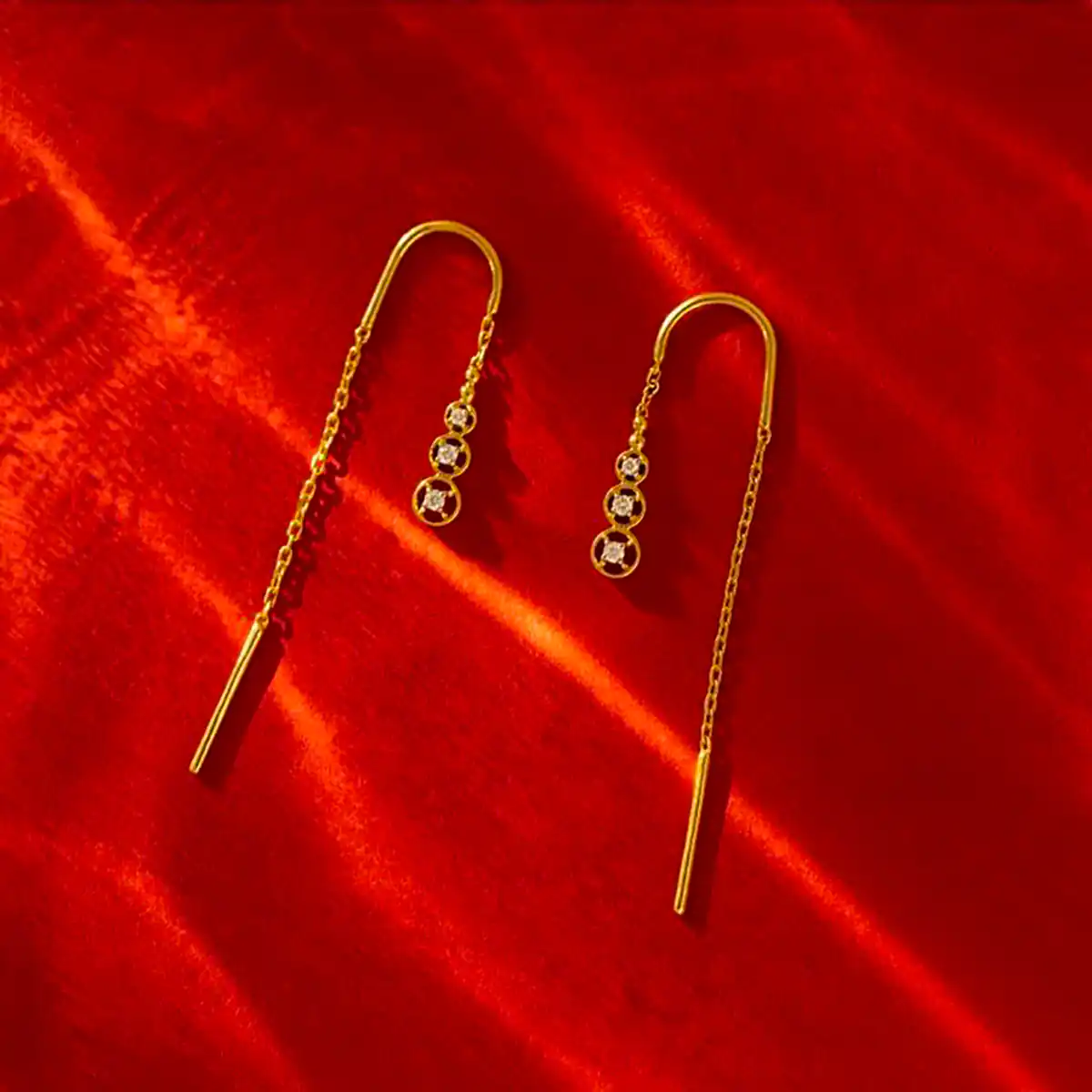 گوشواره سوزنی طلا ترند