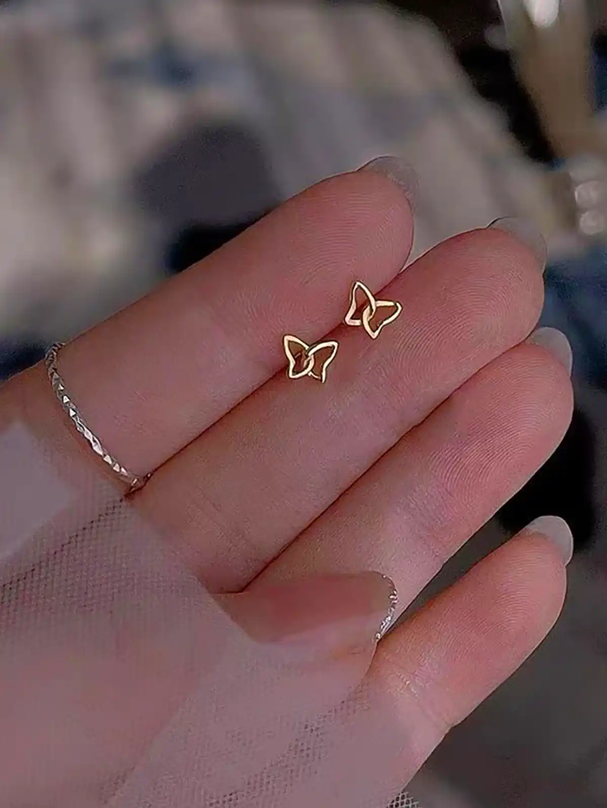 گوشواره طلا ریز و کیوت