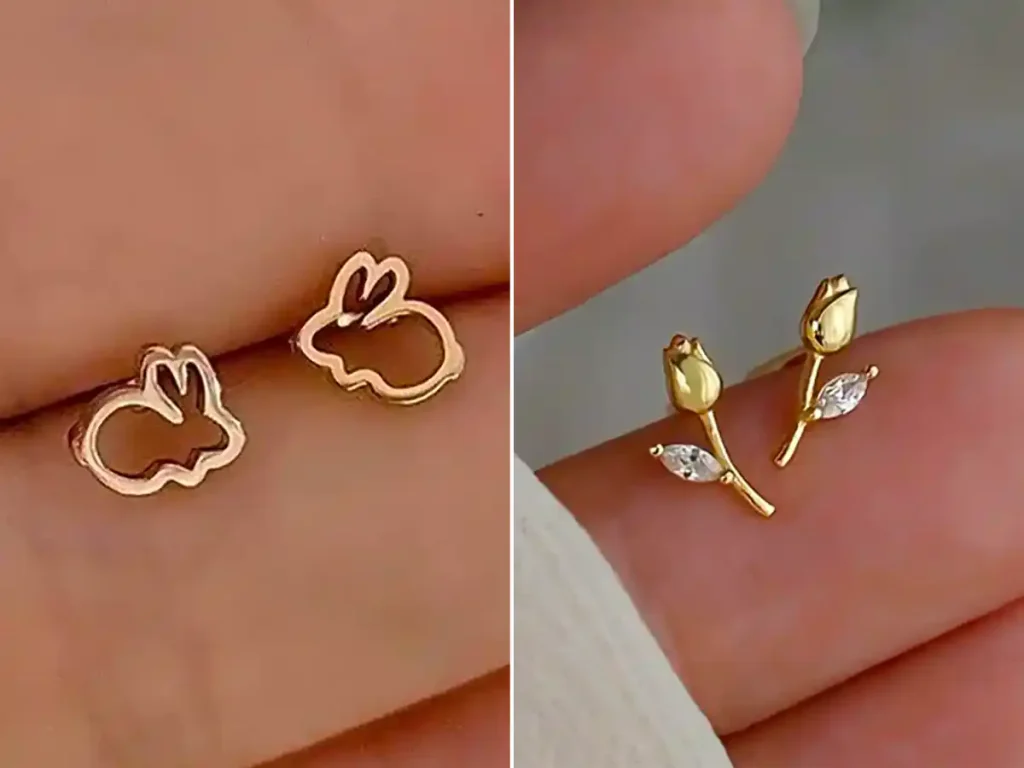 گوشواره ریز طلا زیبا