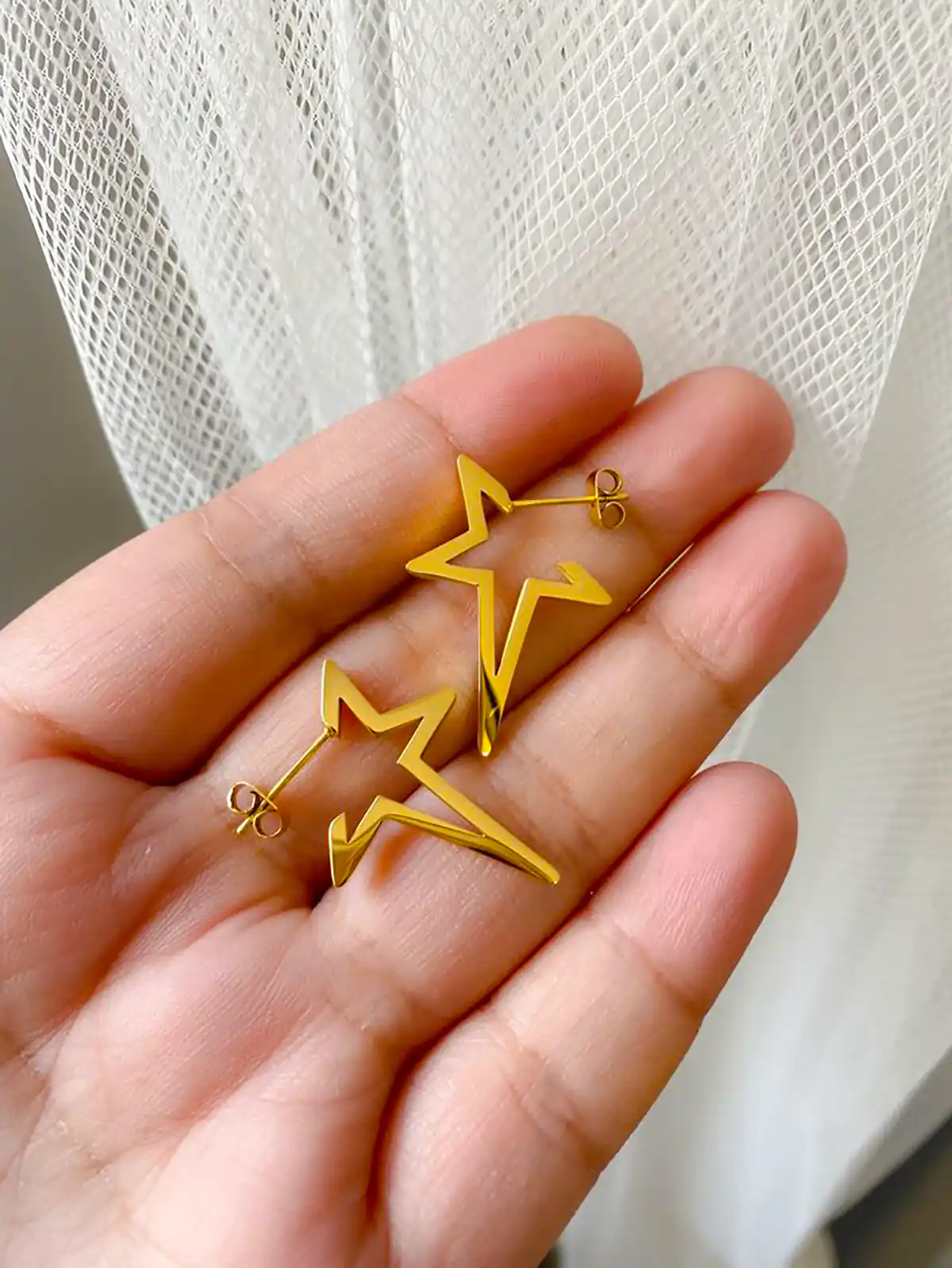 گوشواره طلا نما دار زنانه