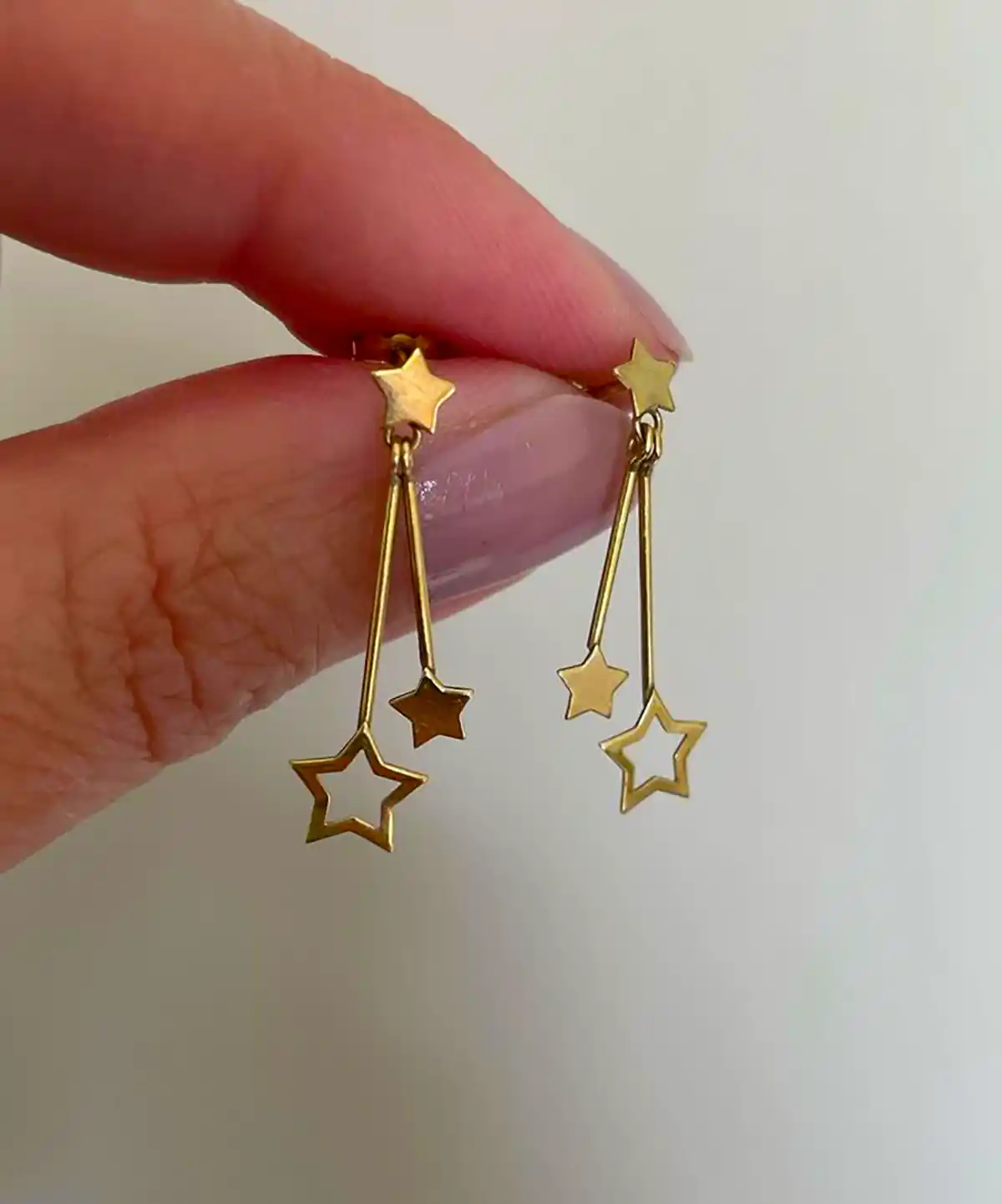 گوشواره طلا نما دار زنانه