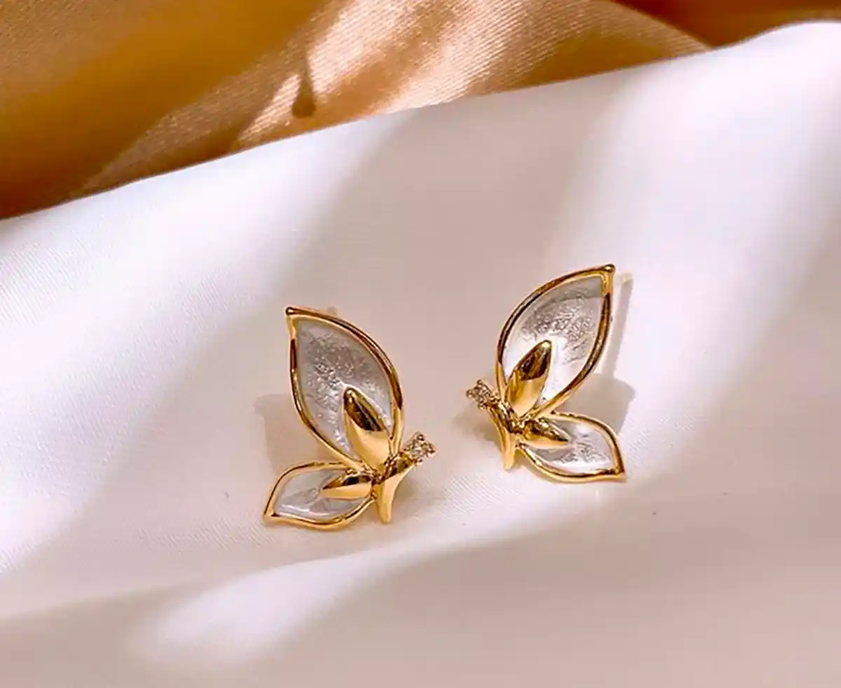 گوشواره طلا نما دار زنانه