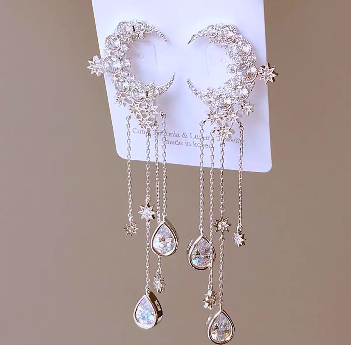 گوشواره طلا سفید زنانه