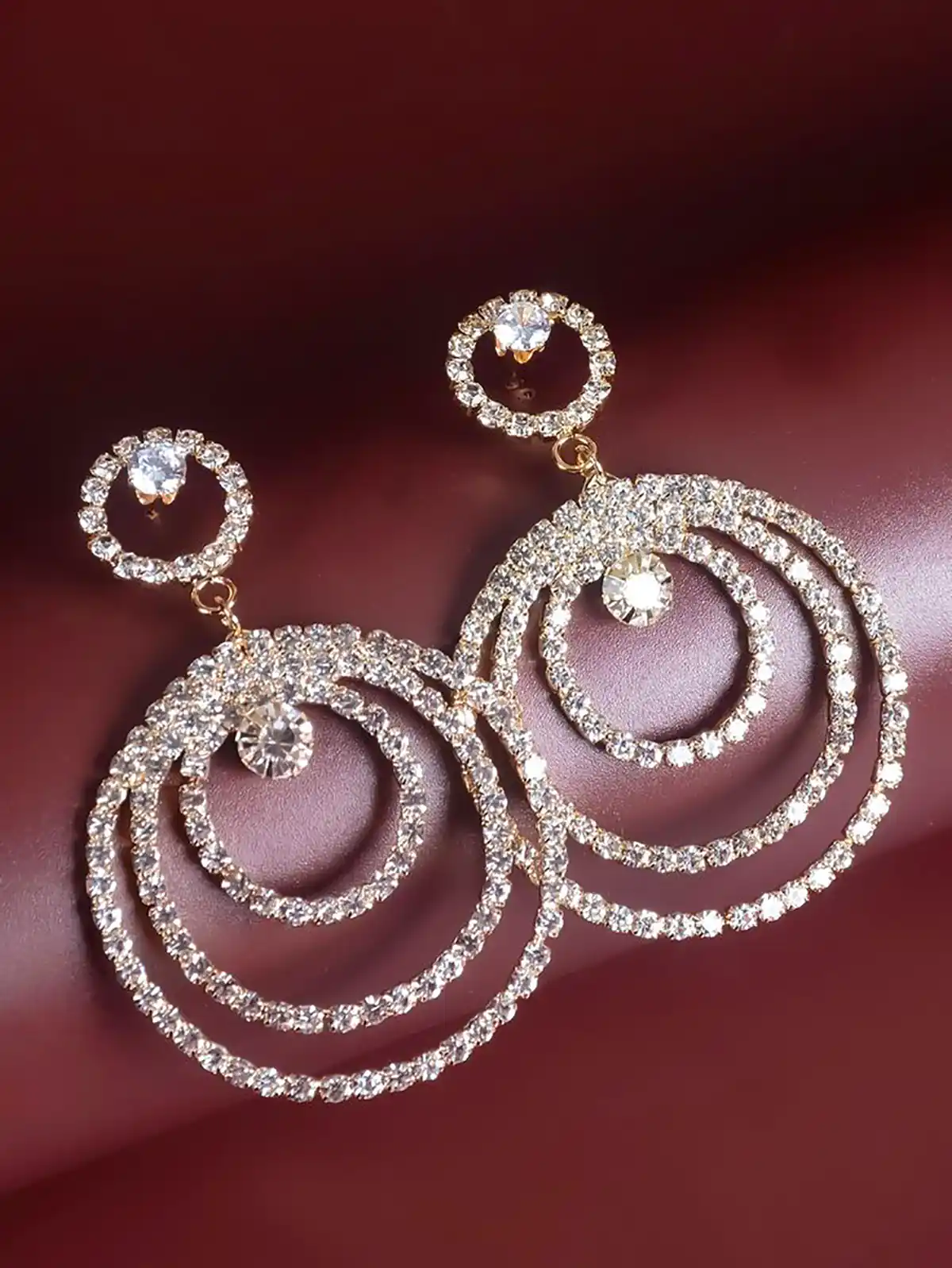 گوشواره طلا سفید زنانه