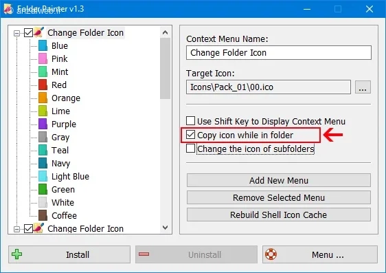 رنگ&zwnj;بندی فولدرها با Folder Painter