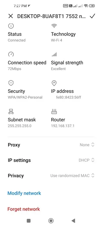 فعال&zwnj; کردن IPv6 اندروید برای شبکه وای&zwnj; فای