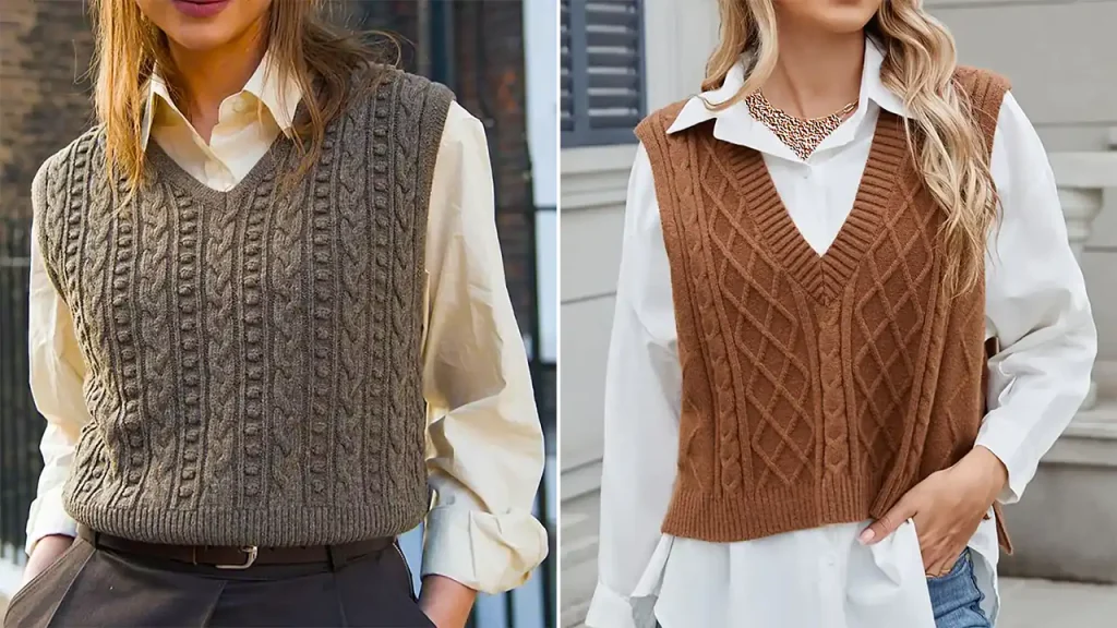 جلیقه بافتنی زنانه