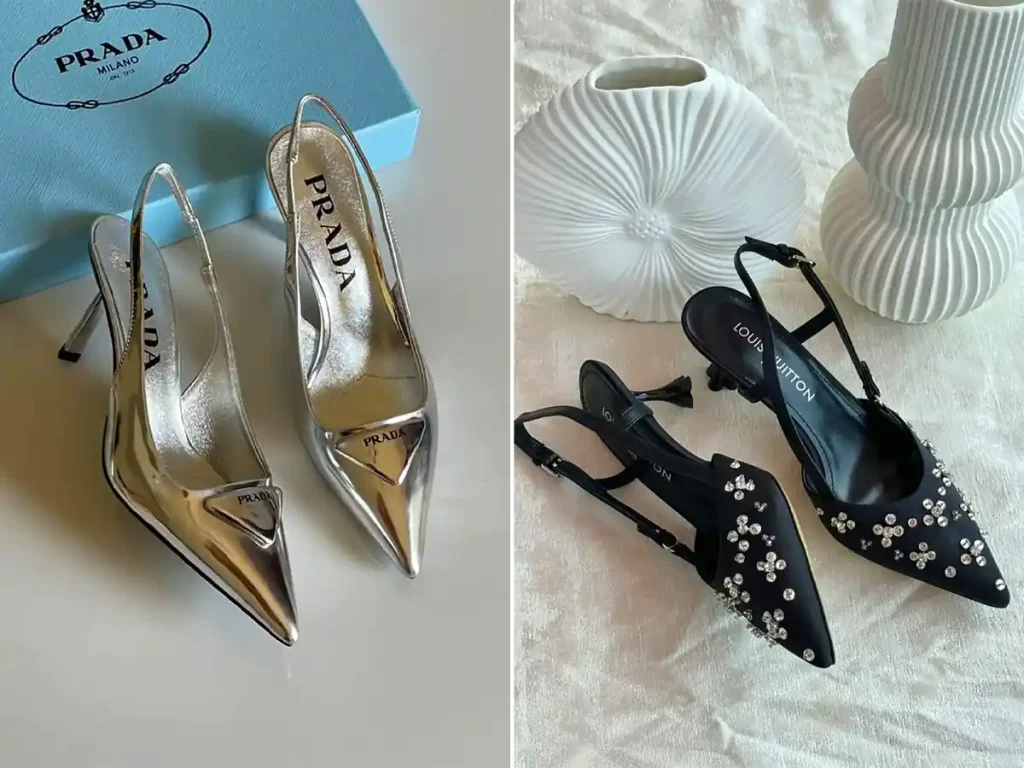 کفش پاشنه دار براق زیبا