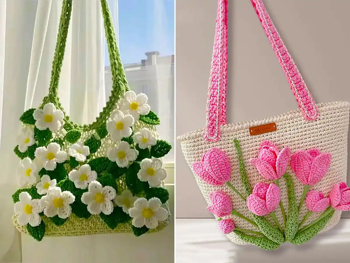 کیف بافتنی زیبا و جذاب