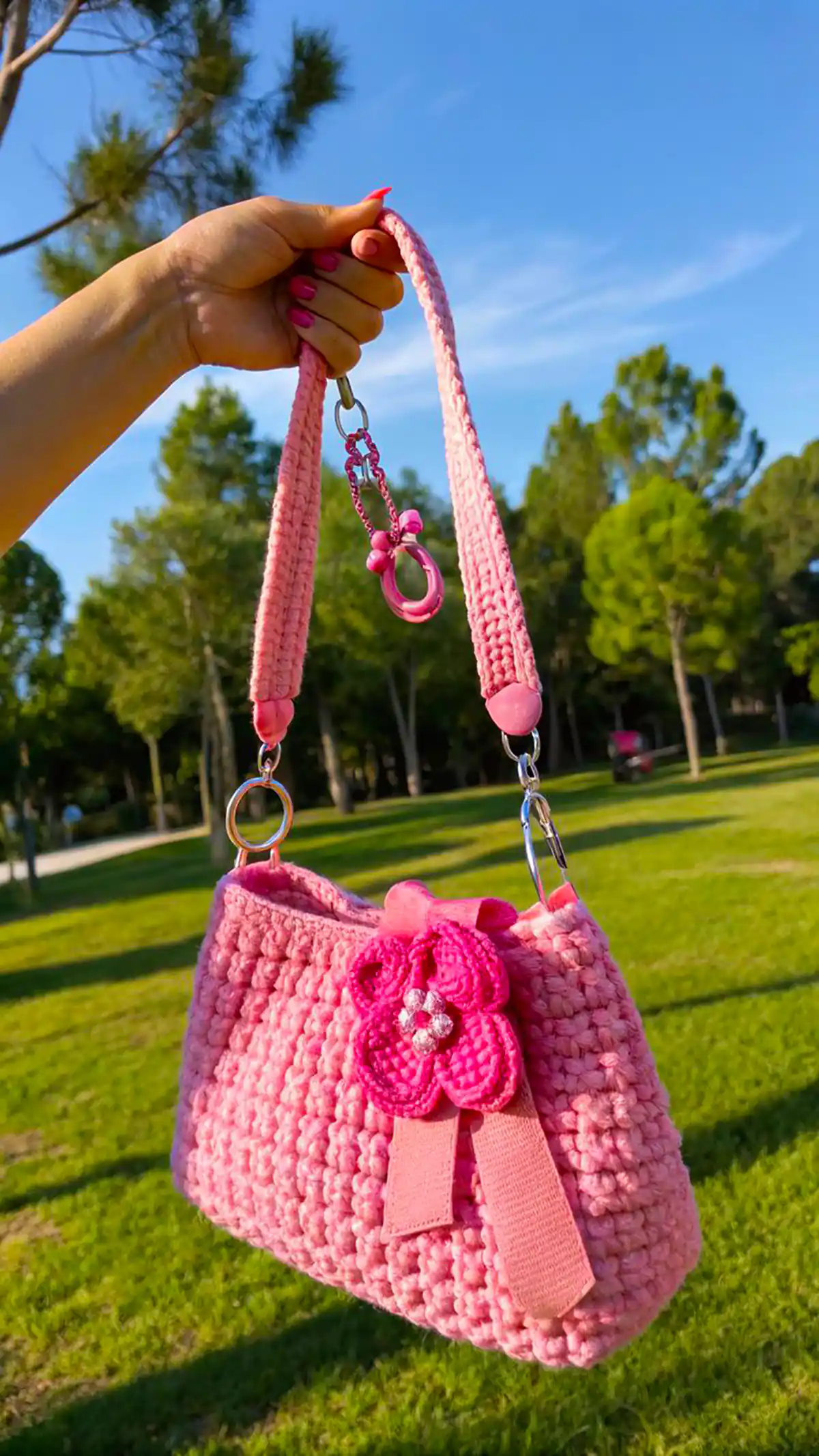 کیف بافتنی زیبا و جذاب