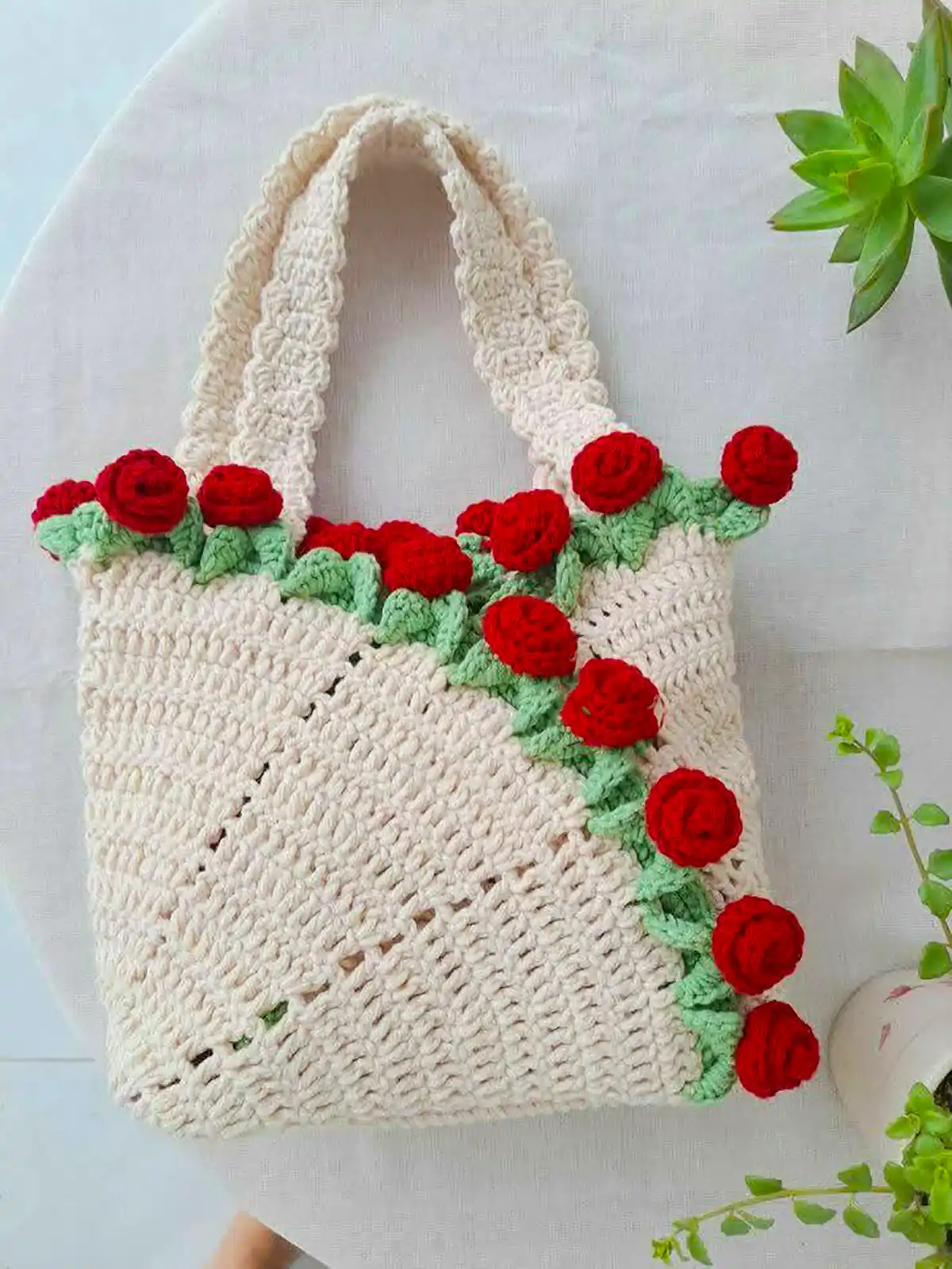 کیف بافتنی زیبا و جذاب