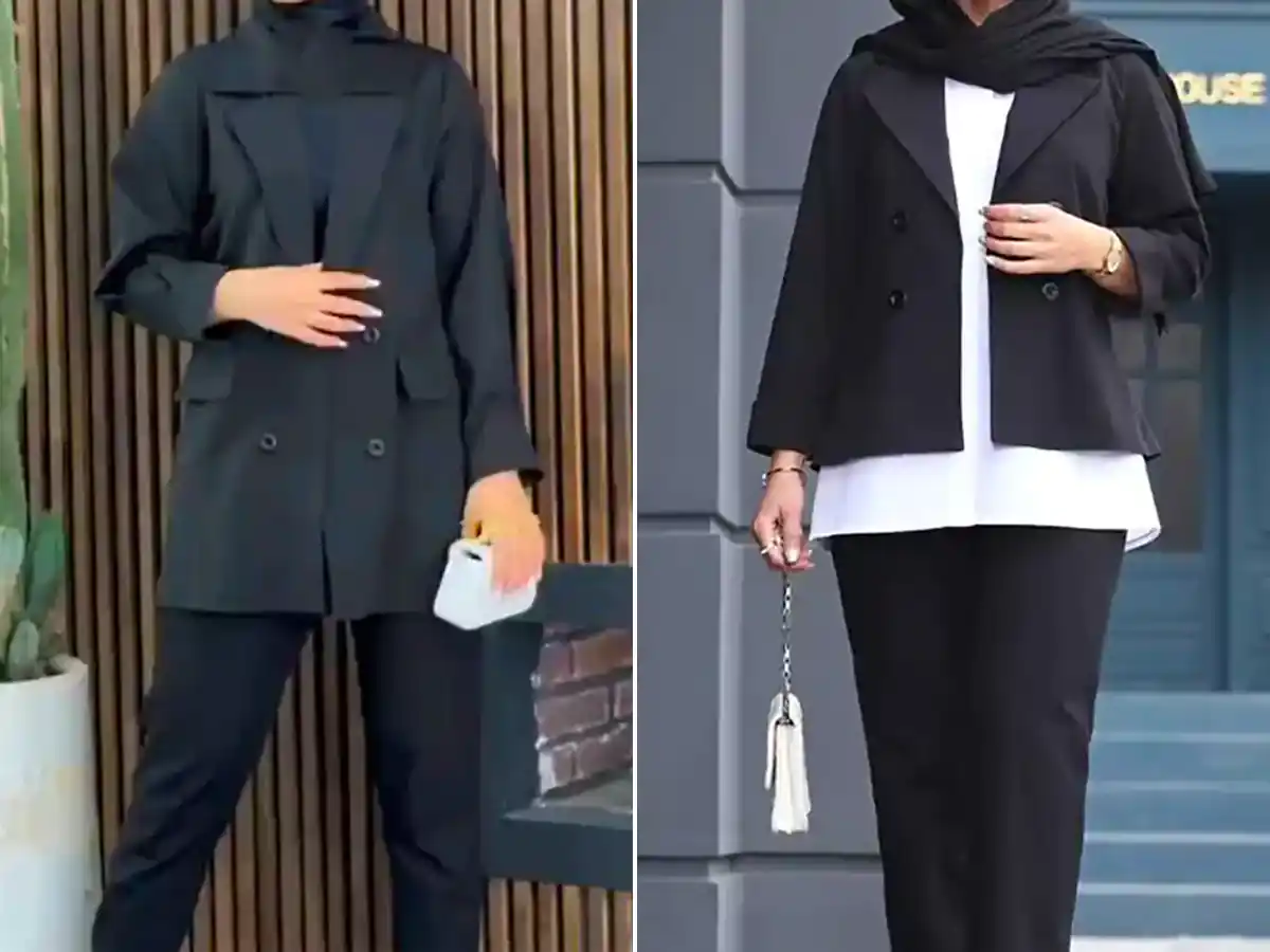 کت مشکی زنانه لاکچری