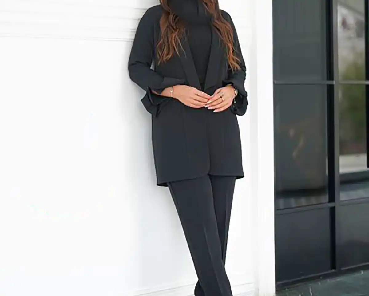 کت مشکی زنانه لاکچری