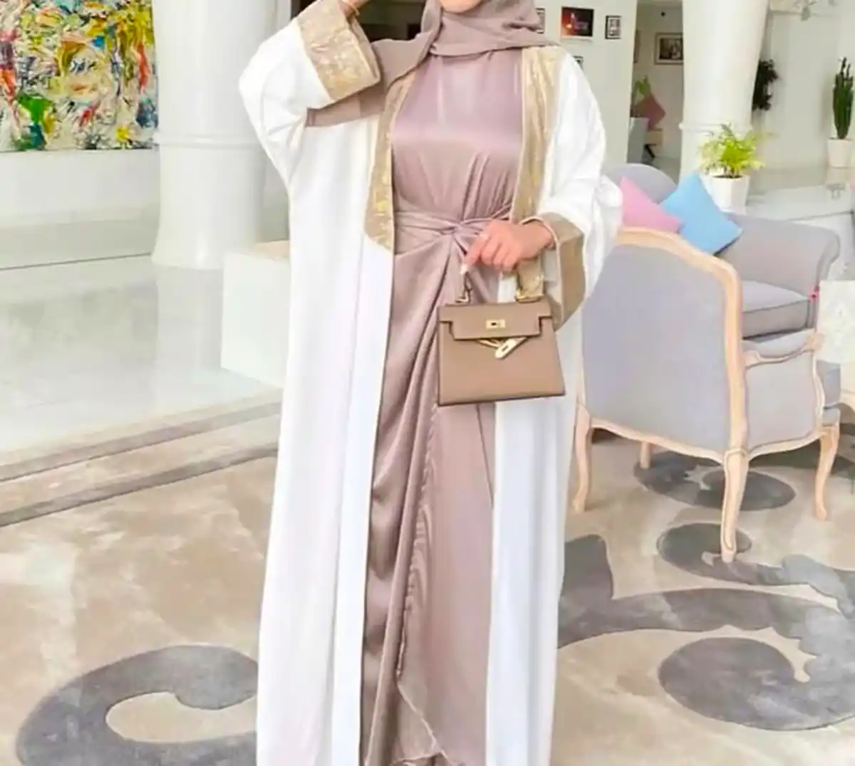 مانتو بلند عبایی زیبا