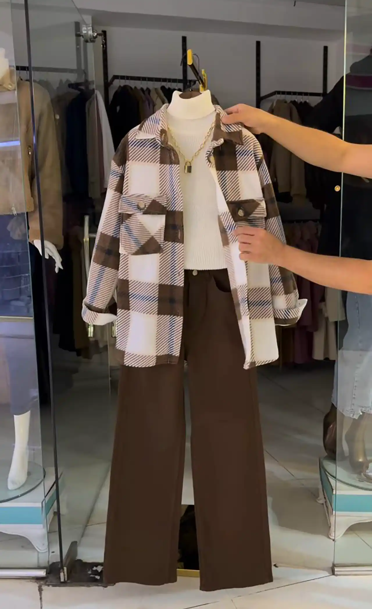 مانتو چهار خانه زنانه