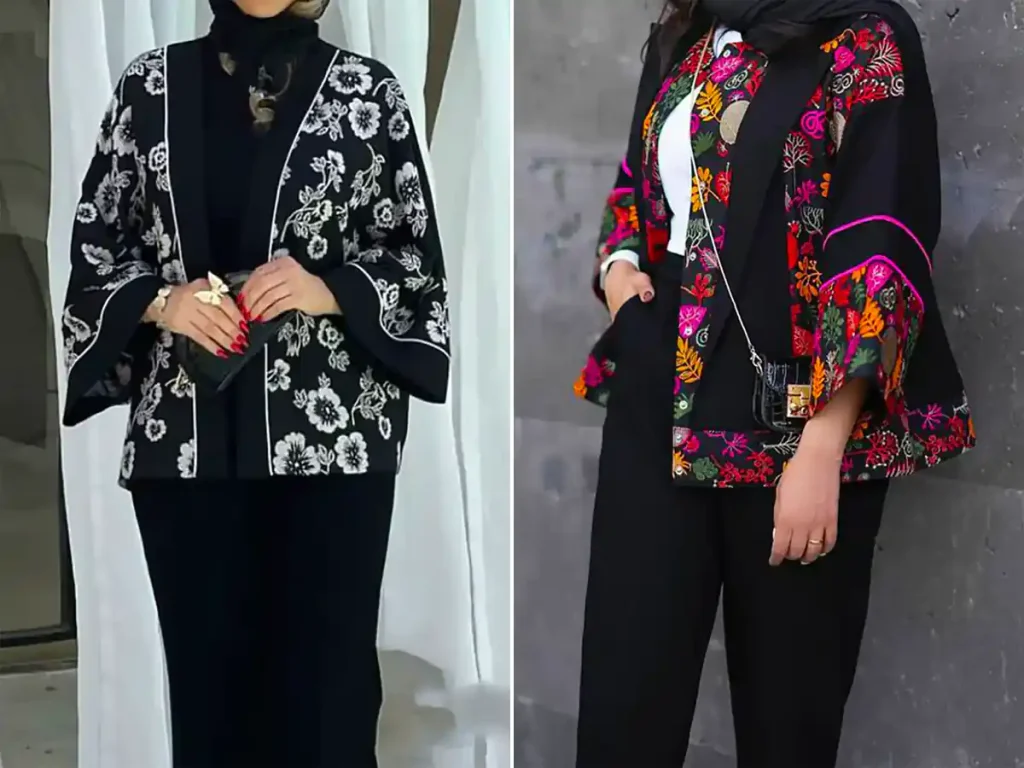 مانتو کتی سوزن دوزی شده شیک