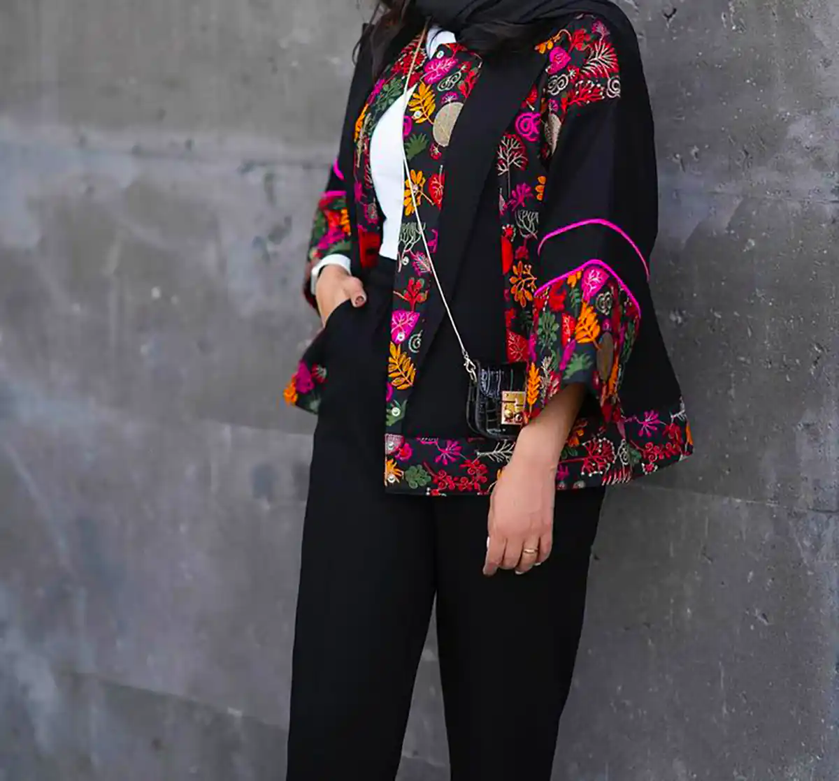 مانتو کتی سوزن دوزی شده شیک